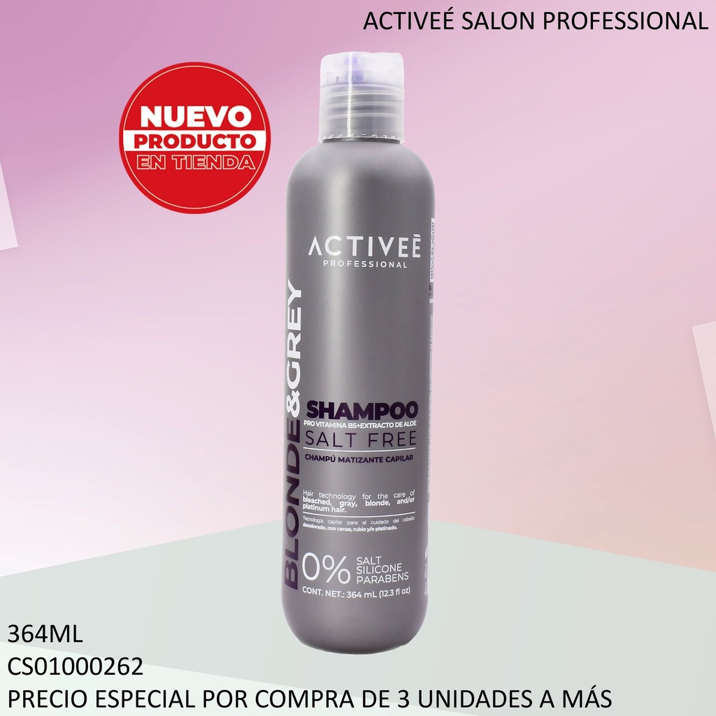 SHAMPOO ACTIVE PROF BLONDE & GREY 364ML