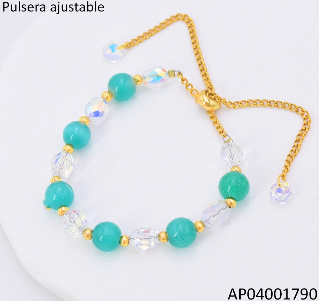 PULSERA RD. O TURQUESA OV. TRANS. BA1120-439 012026