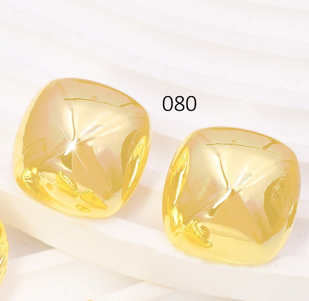 ARETES BAÑO DE ORO 14K. XUPING CUADRO INF. RELIEVE PUNTA EE5255-427 012026