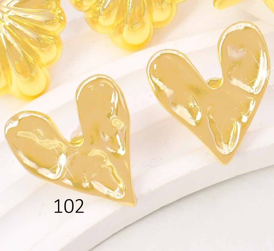 ARETES BAÑO DE ORO 14K. XUPING CORAZON GRAB. EE5277-427 012026