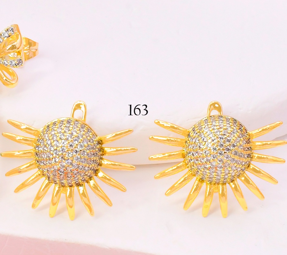 ARETES BAÑO DE ORO 14K. XUPING GIRASOL ZIRC. EE5339-427 012026