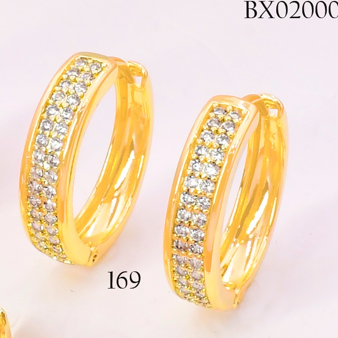 ARETES BAÑO DE ORO 14K. XUPING "C" ZIRC. EE5345-427 012026