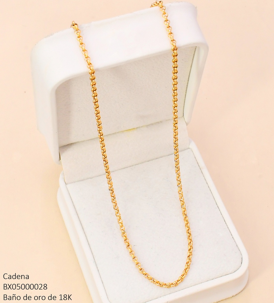 CADENA BAÑO DE ORO 18K. XUPING TRAMA ROLO CE541-427 012026