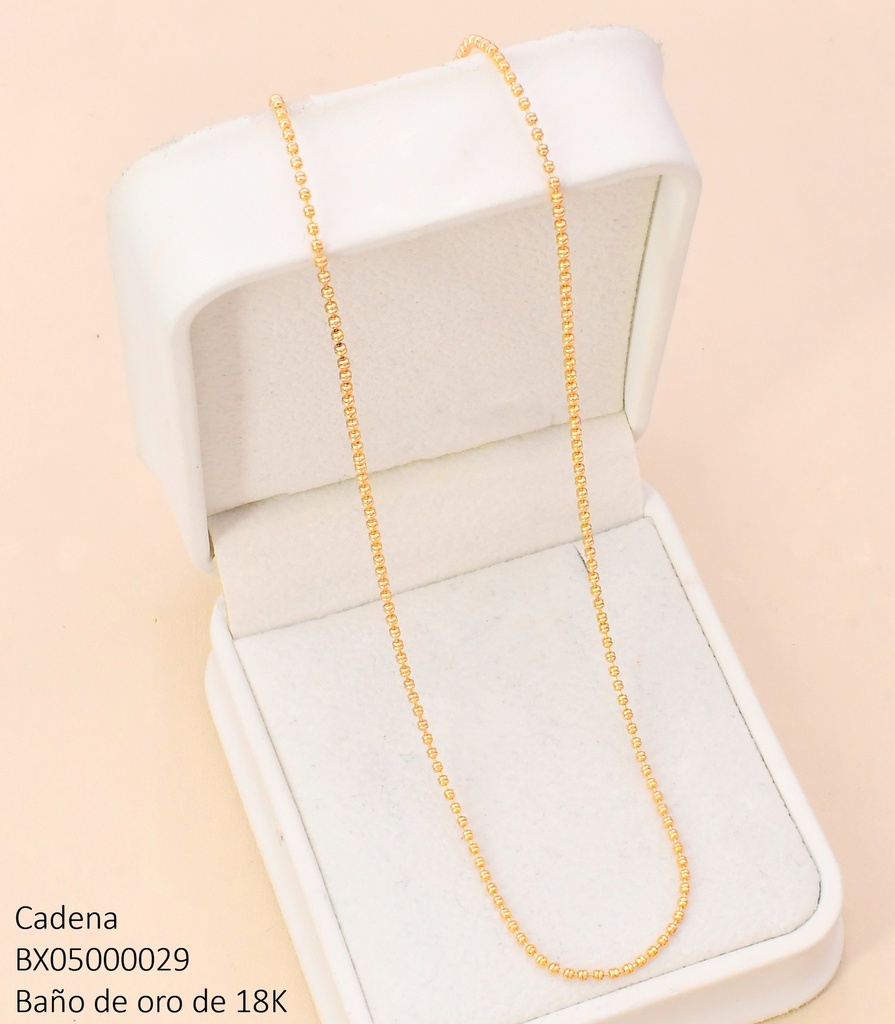 CADENA BAÑO DE ORO 18K. XUPING TRAMA DOS/OV. CE543-427 012026