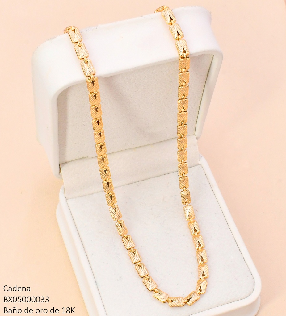 CADENA BAÑO DE ORO 18K. XUPING TRAMA RECT. CE547-427 012026