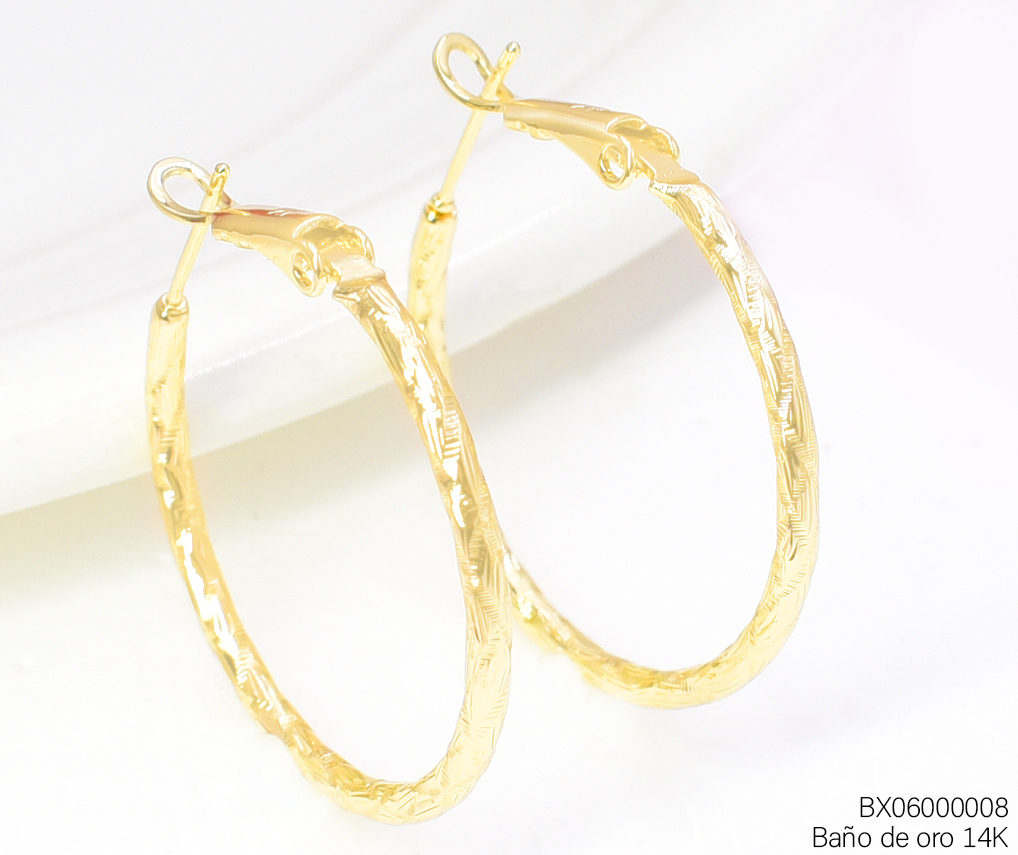 ARGOLLA BAÑO DE ORO 14K. XUPING GRABADO EE5523-428 012026