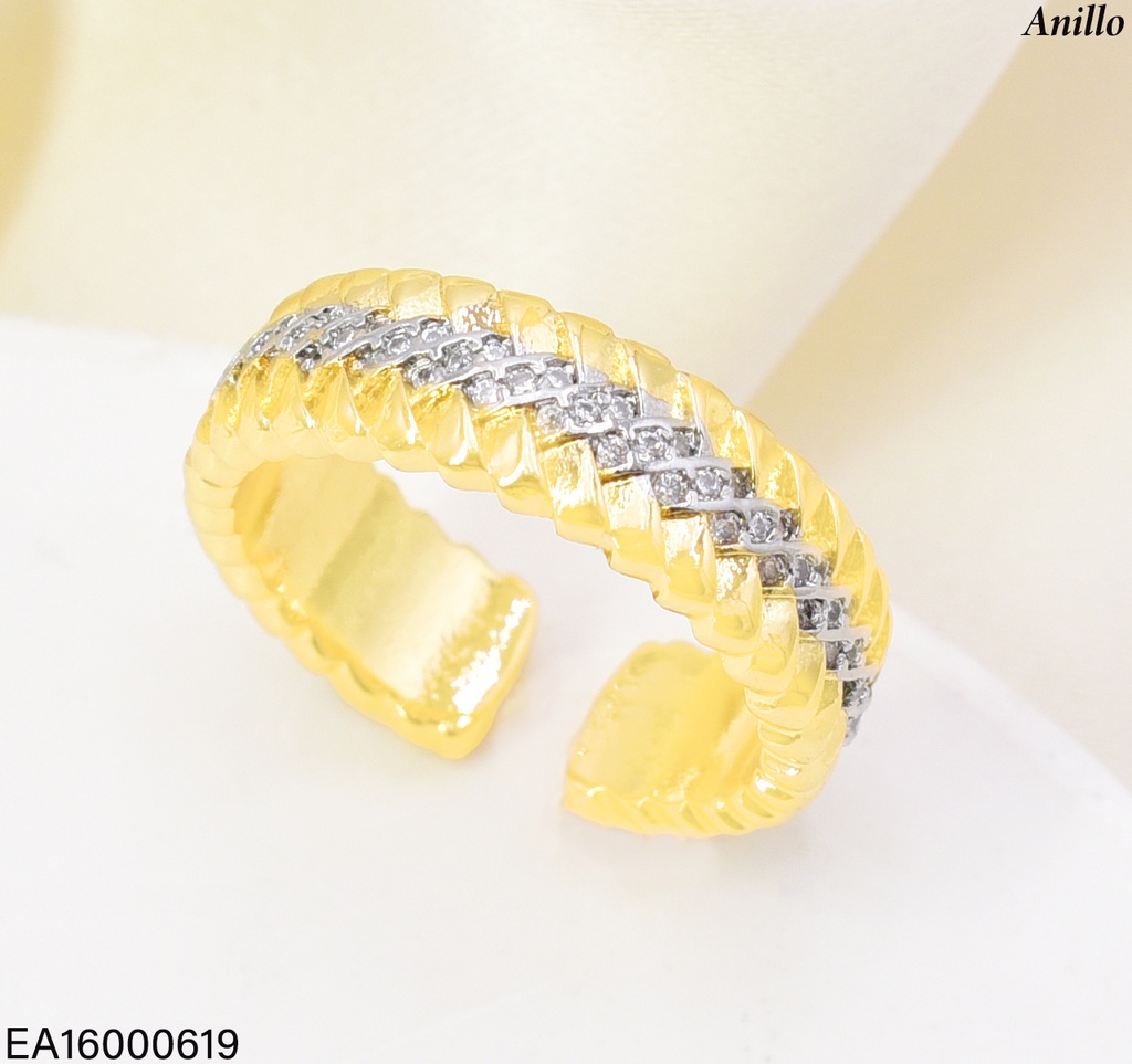 ANILLO DOR  GRABADO ZIRC. RE348-423 012026
