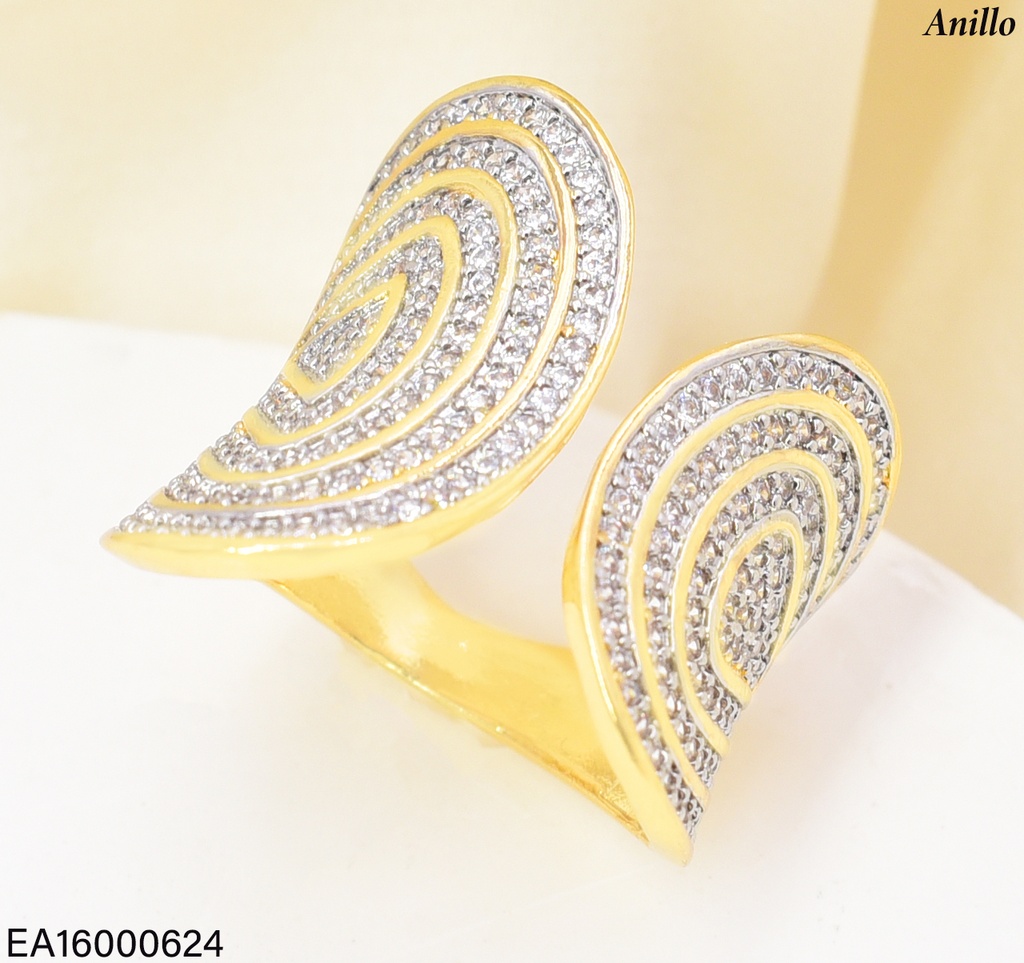 ANILLO DOR  "OV" ENTRE ZIRC. RE353-423 012026