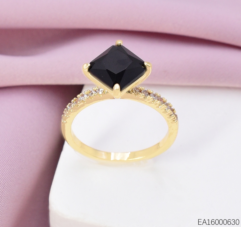 ANILLO ROMBO ZIRC. NEGRA RE445-318 012026
