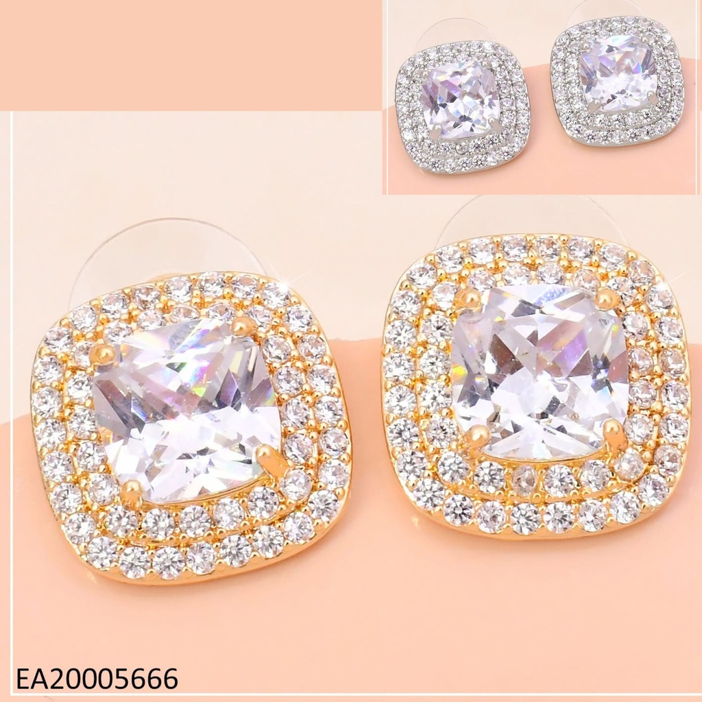 ARETES DOR/PLA CUADRO ZIRC. EE4863-6 012026