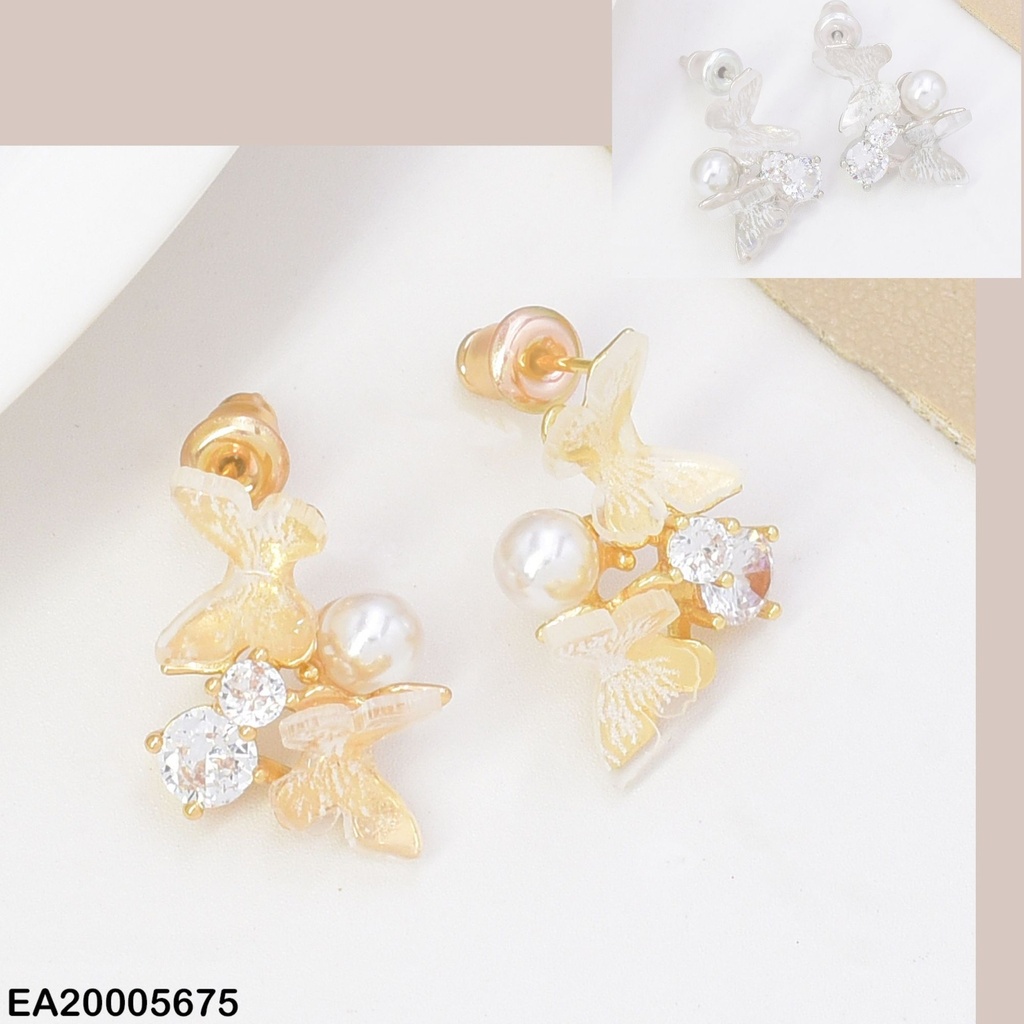 ARETES DOR/PLAT MARIPOSA/PERLA/ZIRC. EE4872-6 012026