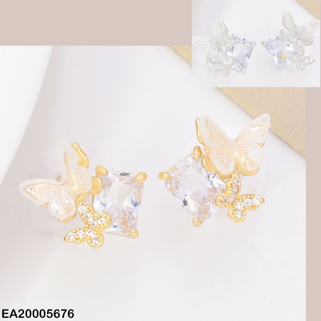 ARETES DOR/PLAT MARIPOSA/ZIRC. RECT. EE4873-6 012026
