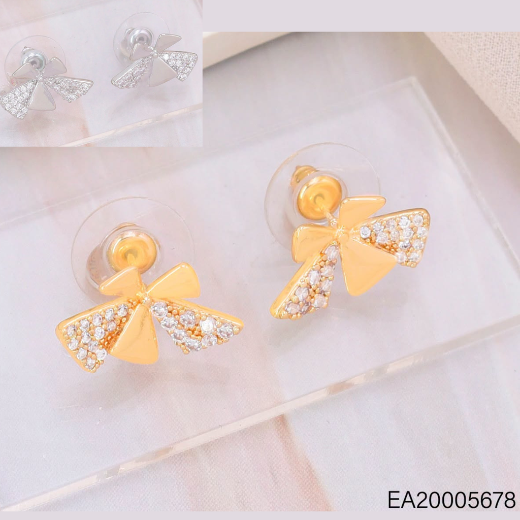 ARETES TRIANGULOS LISOS/ZIRC. DOR/PLAT  EE4875-6 012026