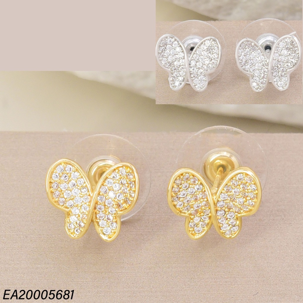 ARETES DOR/PLAT MARIPOSA ZIRC. EE4878-6 012026