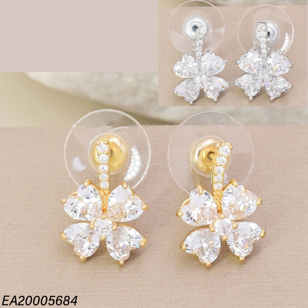 ARETES DOR/PLAT TREBOL ZIRC. CORAZON EE4881-6 012026