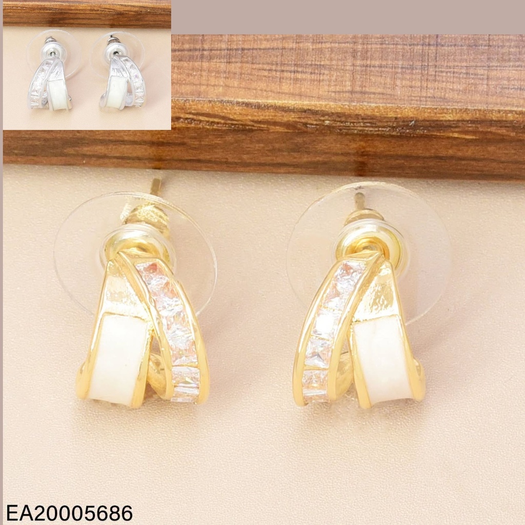ARETES DOR/PLAT "C" BLANCO/ZIRC. EE4884-6 012026OS