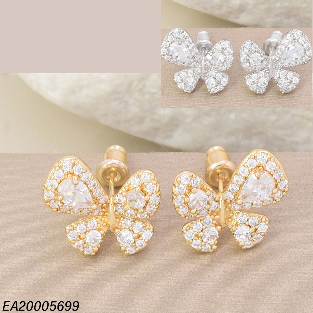 ARETES DOR/PLAT  MARIPOSA ZIRC. EE4897-6 012026