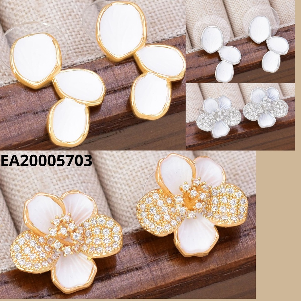 ARETES D/P FLOR ZIRC. ASIMETRICOS EE4903-6 012026