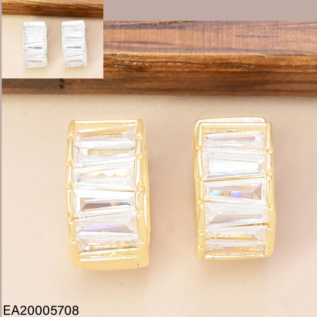 ARETES DOR/PLAT "C"  ZIRC. RECT.  EE4909-6 012026