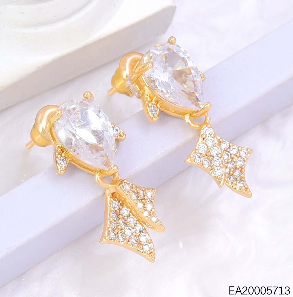 ARETES PEZ GOTA ZIRC.DOR/PLAT  EE4914-6 012026