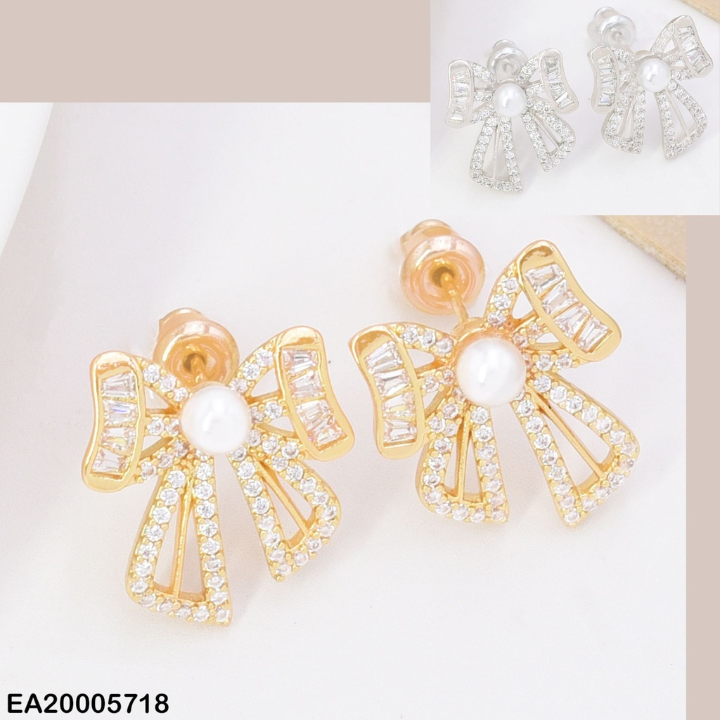 ARETES DOR/PLAT LAZO/PERLA/ ZIRC. EE4919-6 012026