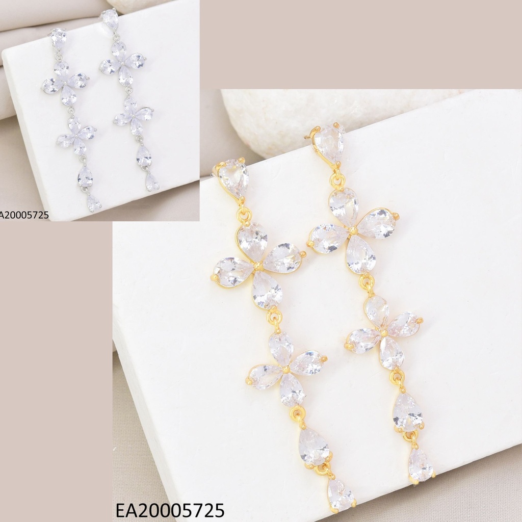 ARETES DOR/PLAT FLOR /ZIRC. GOTA  EE4926-6 012026
