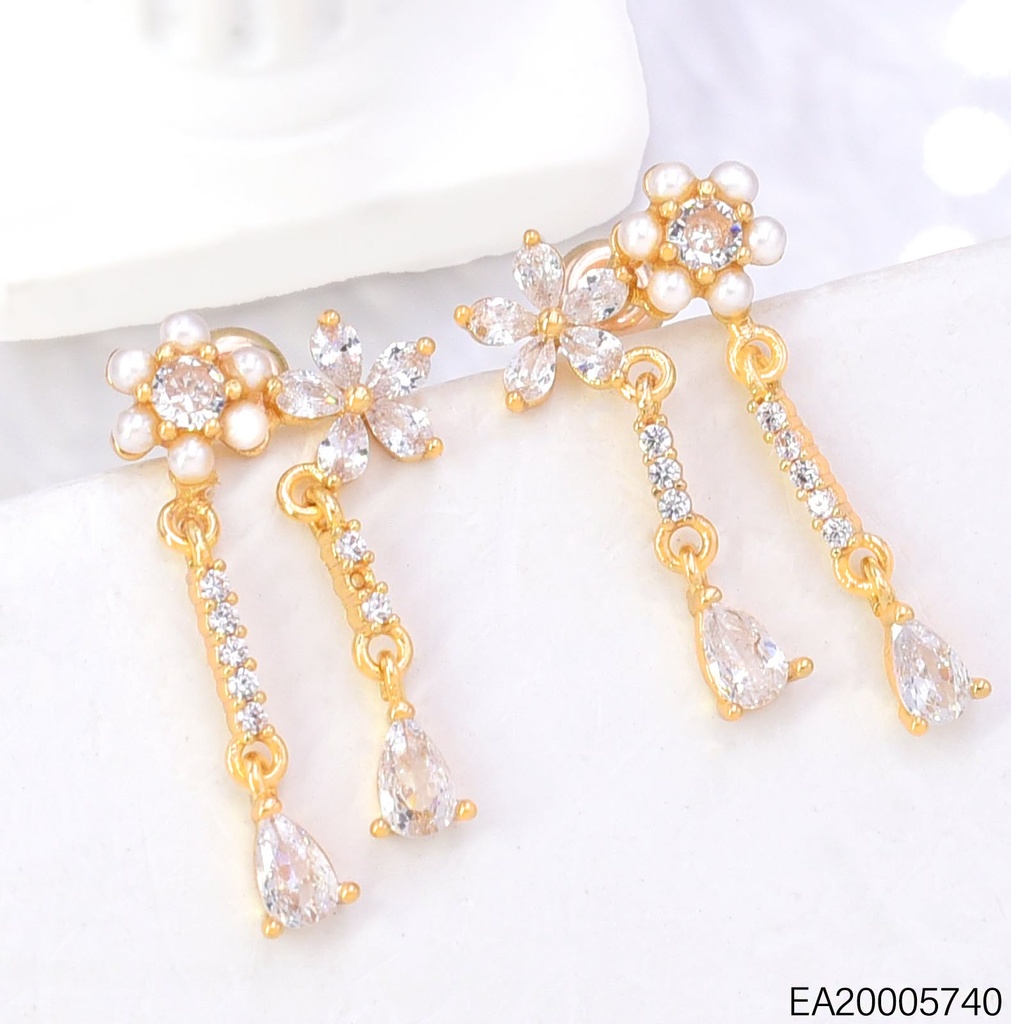 ARETES FLOR ZIRC./PERLA DOR/PLAT. EE4941-6 012026
