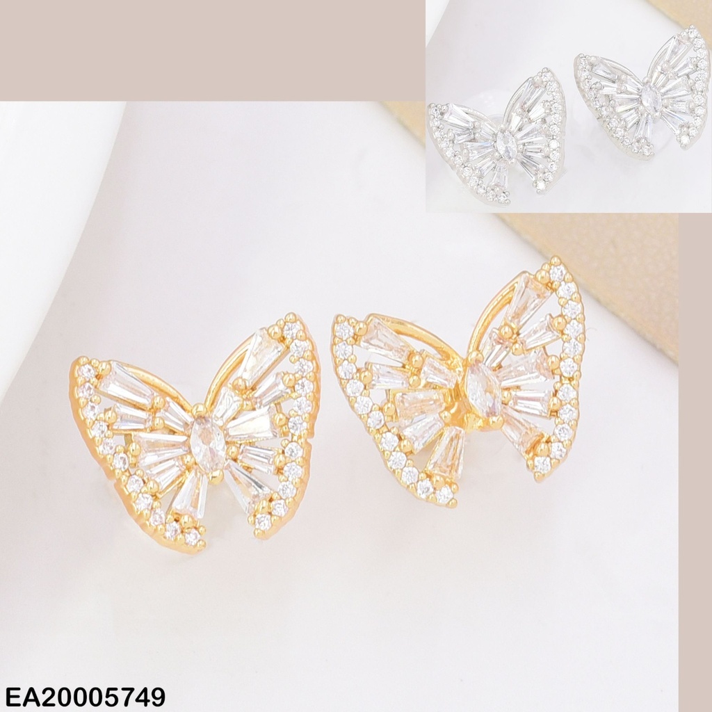 ARETES DOR/PLAT MARIPOSA ZIRC. EE4951-6 012026
