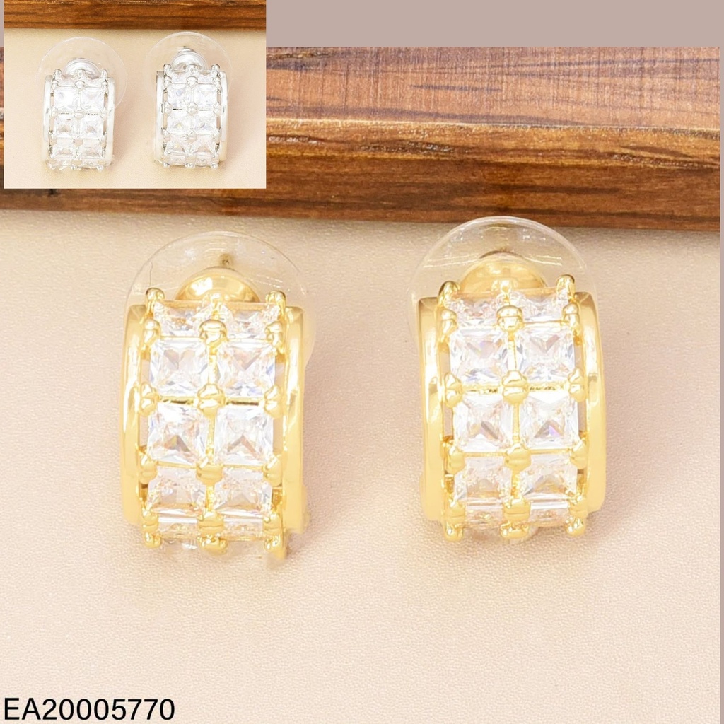 ARETES DOR/PLAT "C" ZIRC. CUADRO EE4972-6 012026