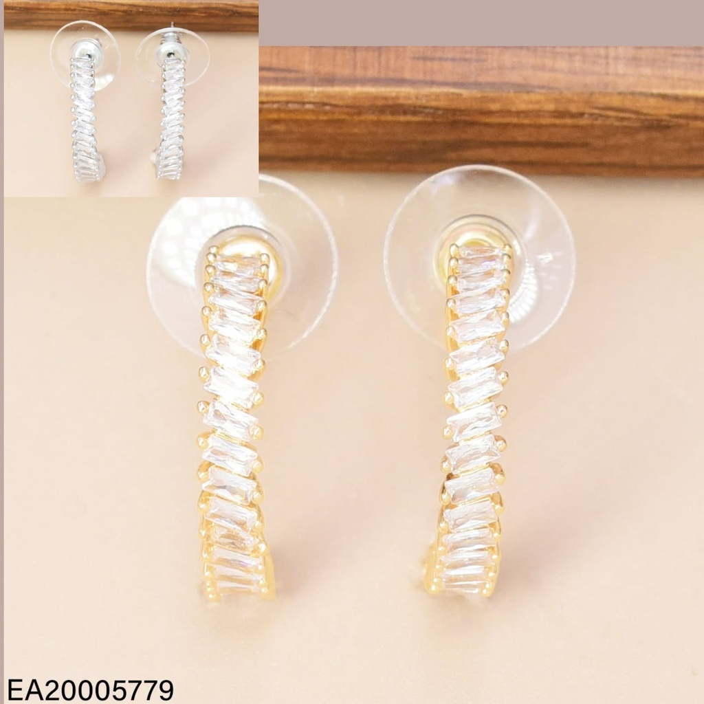 ARETES DOR/PLAT "C" ZIRC. RECT. EE4981-6 012026