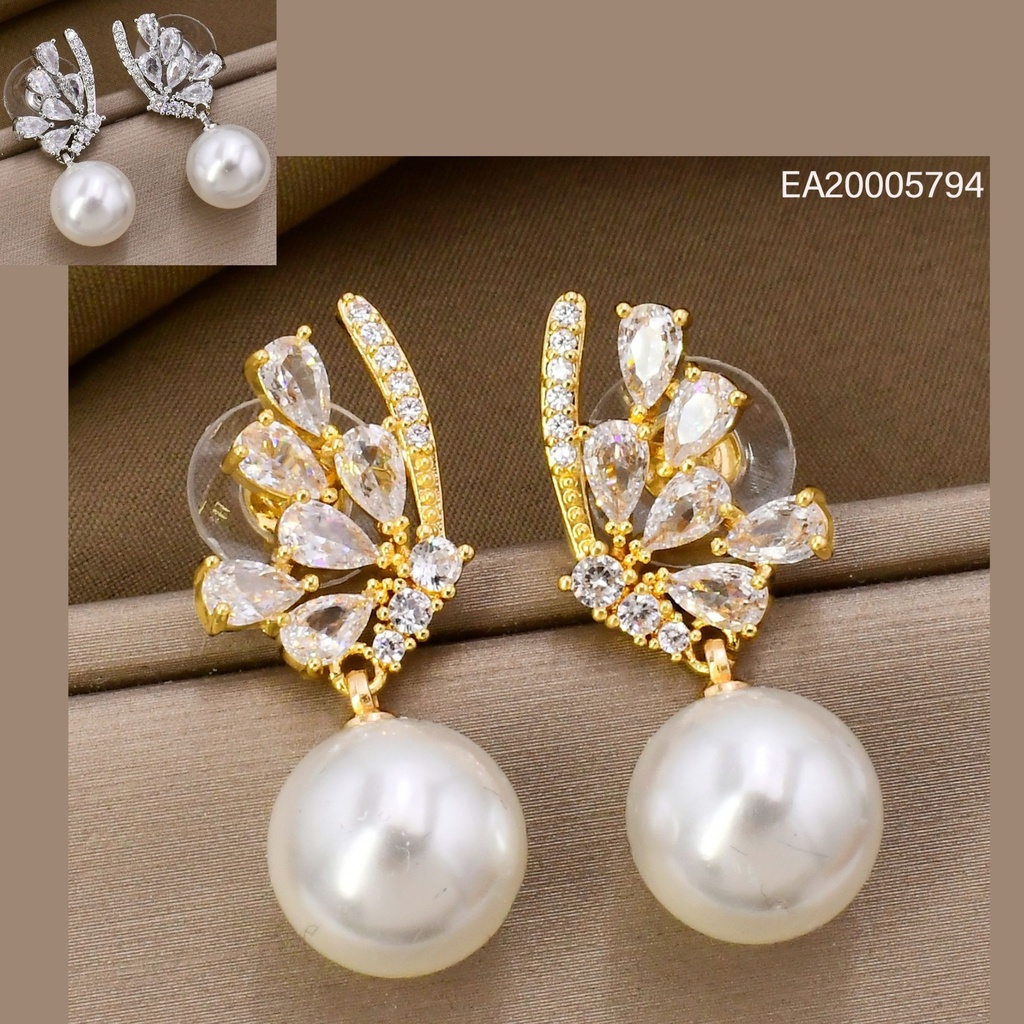 ARETES DOR/PLAT LIBELULA ZIRC. PERLA EE4996-6 012026