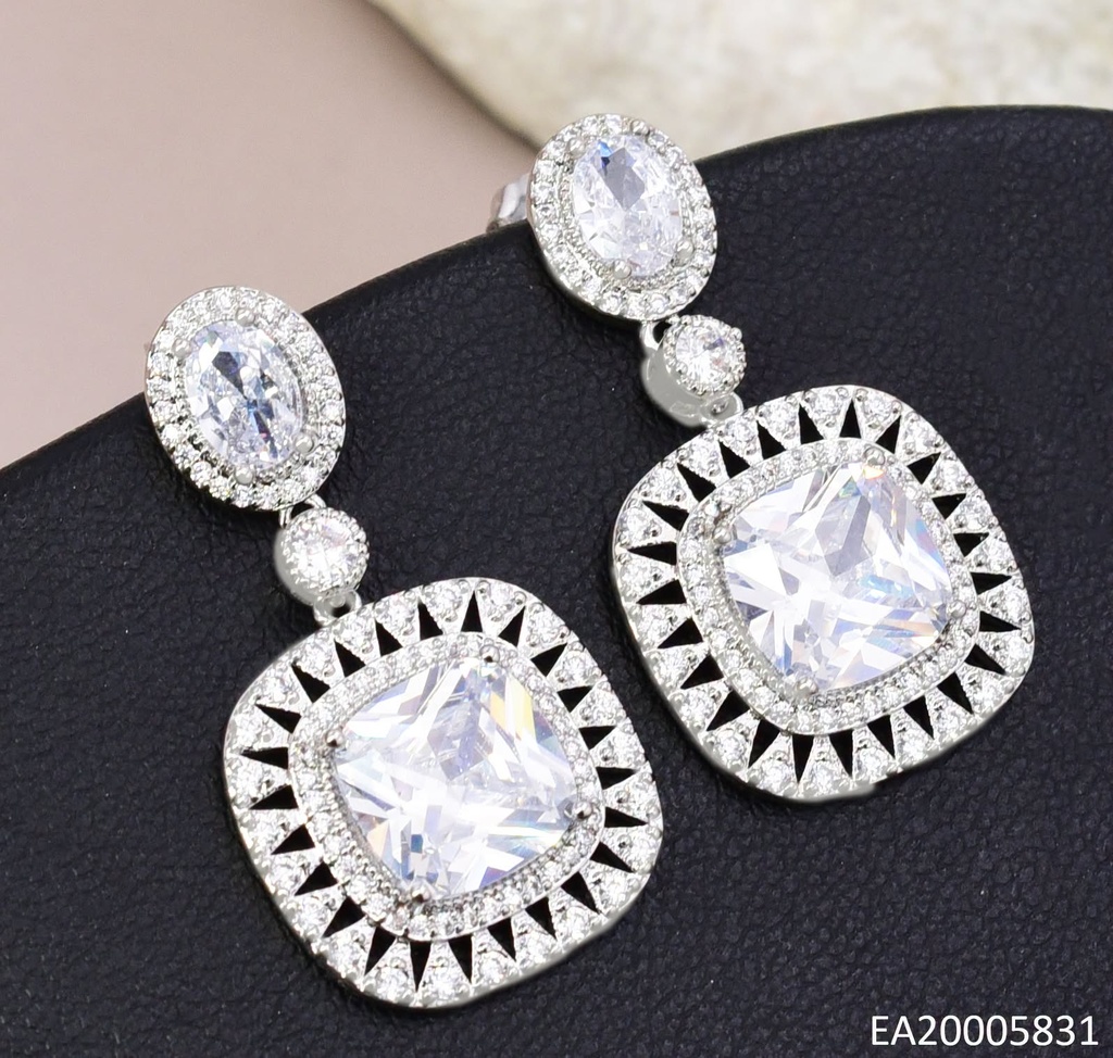ARETES PLAT CUADRO COLGANTE ZIRC. EE5533-441 012026