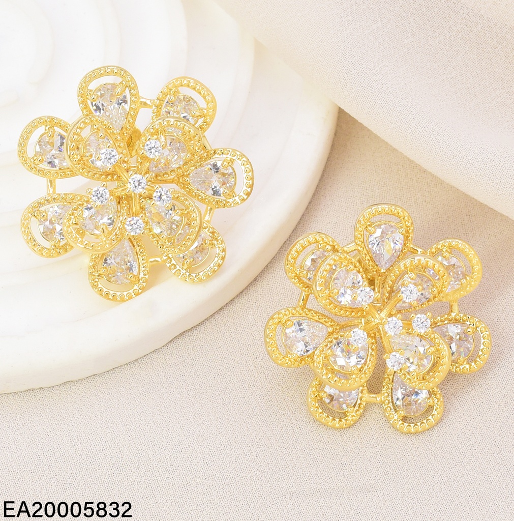 ARETES DOR. FLOR ZIRC. EE5534-441 012026