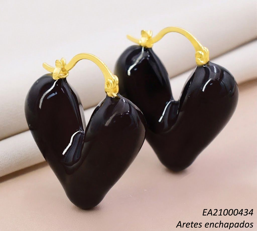 ARGOLLA DOR. CORAZON NEGRO EE5235-9 012026
