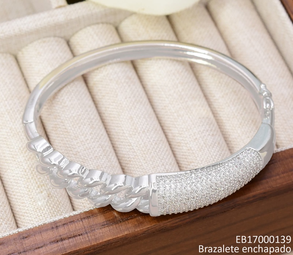 BRAZALETE PLA. CAD.RIGIDA/ZIRC. BE924-423 012026
