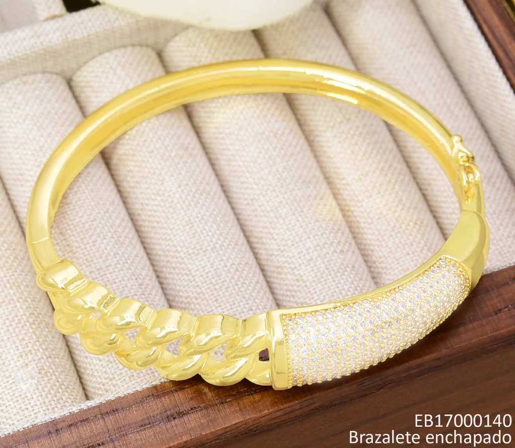 BRAZALETE DOR. CAD.RIGIDA/ZIRC. BE925-423 012026