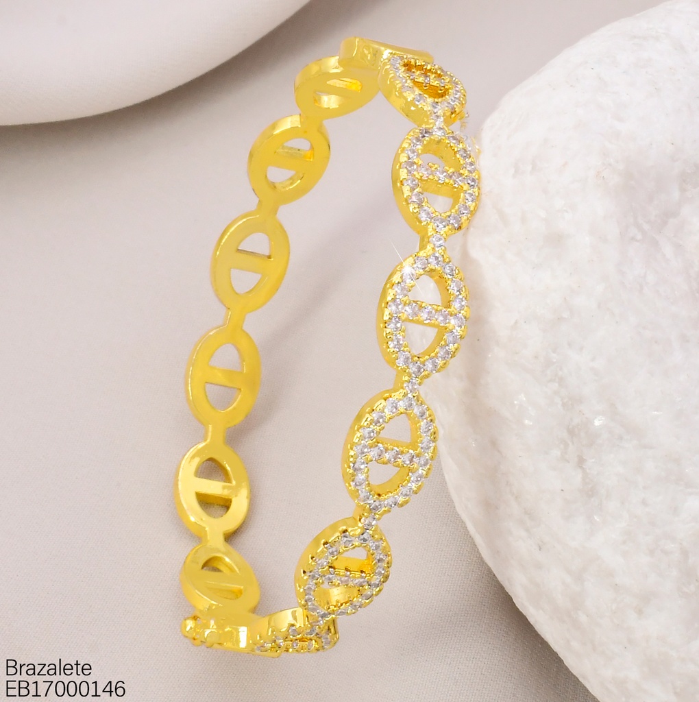 BRAZALETE DOR OV. LINEA CENTRO ZIRC. BE1190-217 012026