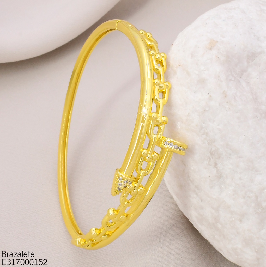 BRAZALETE CLAVO ZIRC./ESLABONES CENTRO BE1196-217 012026