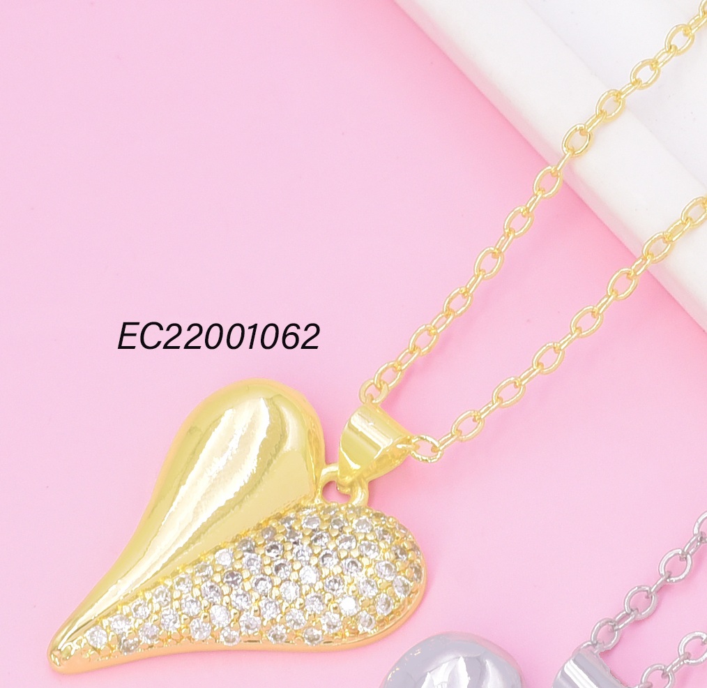 CADENA DOR. CORAZON/MITAD ZIRC. CE475-9 012026