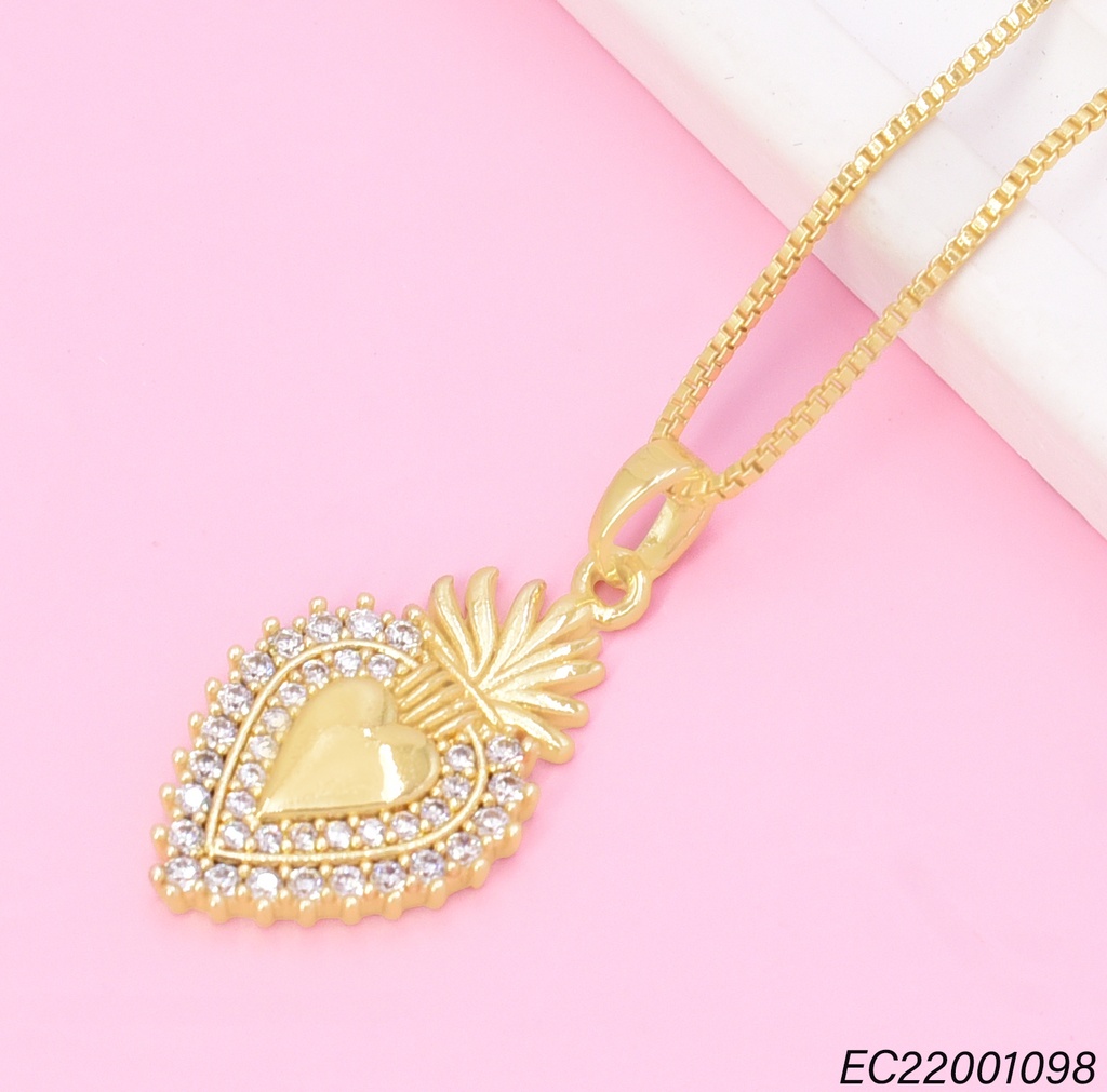 CADENA CORAZON BORDE ZIRC. CORONA CE522-429 012026