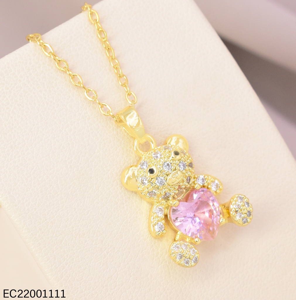 CADENA OSO/CORAZON ZIRC. ROSA CE614-426 012026