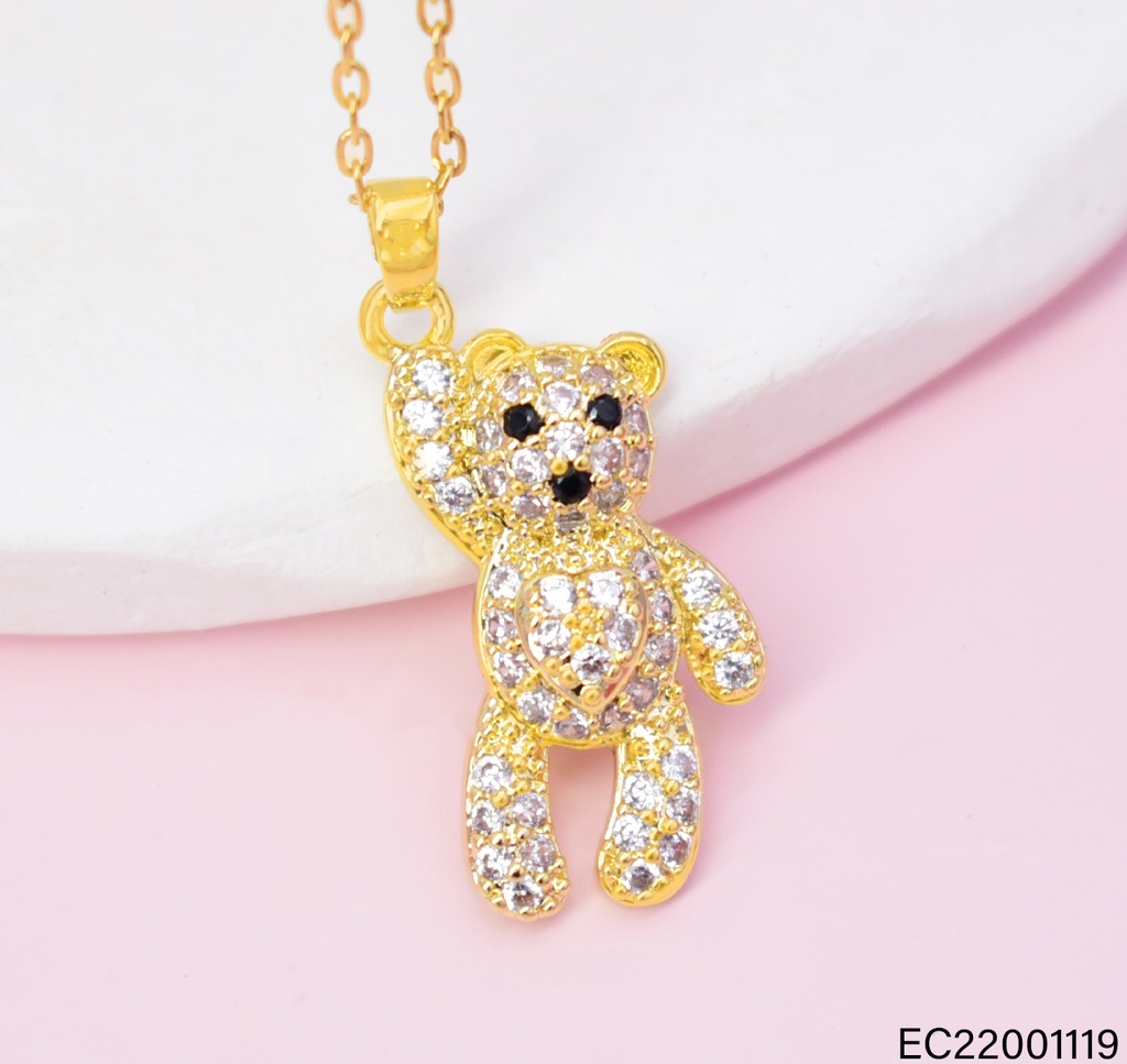 CADENA DOR DIJE  OSO ZIRC. CE622-426 012026
