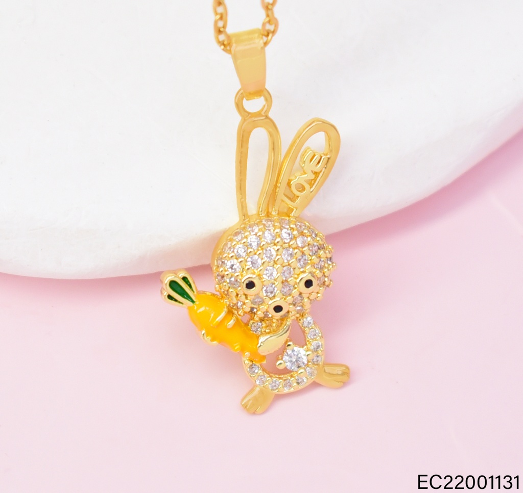 CADENA DOR CONEJO/ZIRC. ZANAHORIA LOVE CE634-442 012026