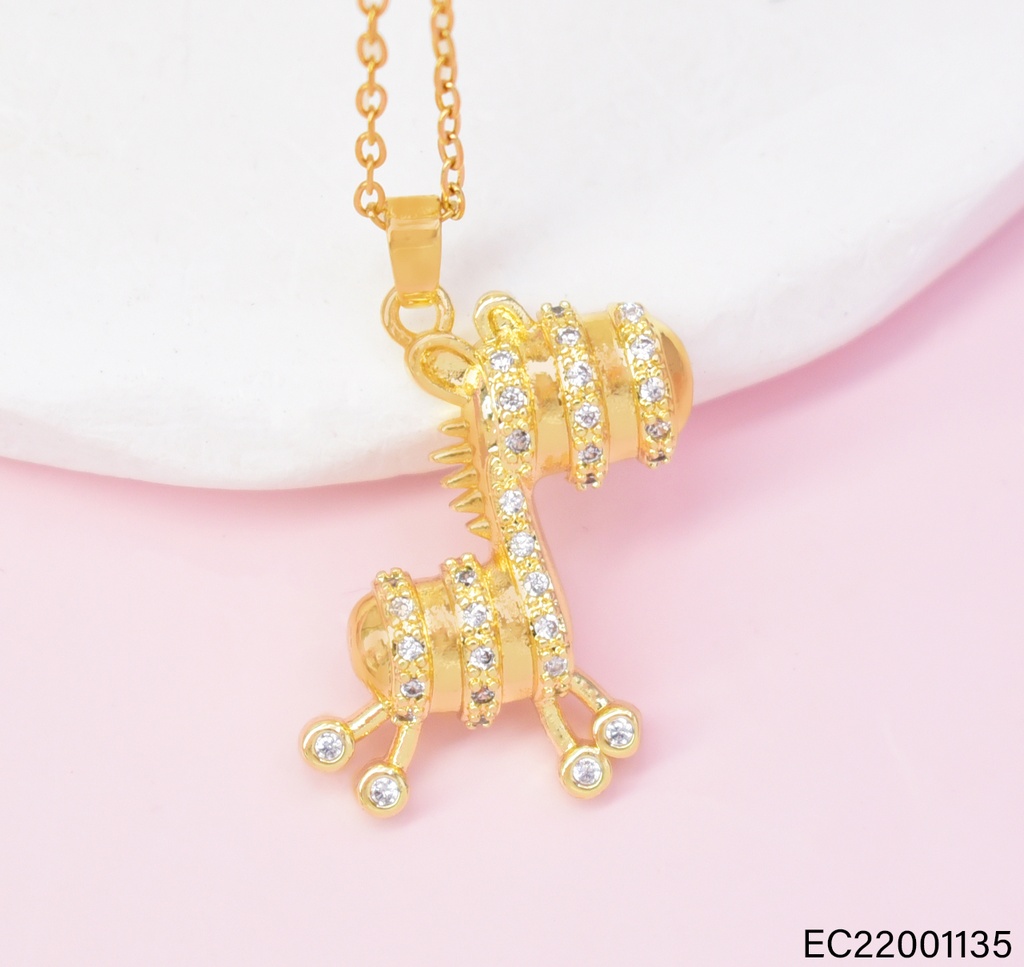 CADENA DOR DIJE JIRAFA ZIRC. CE638-442 012026