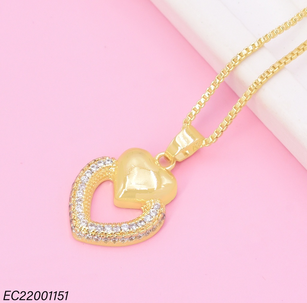 CADENA CORAZON LISO/CROQUI ZIRC. CE653-442 012026
