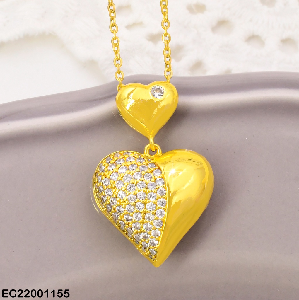 CADENA DOR. DOBLE CORAZON/ZIRC. CE660-429 012026
