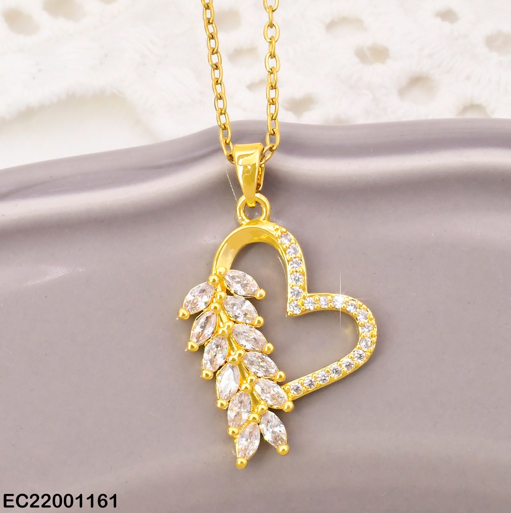 CADENA DOR. CORAZON OLIVO ZIRC. CE666-444 012026