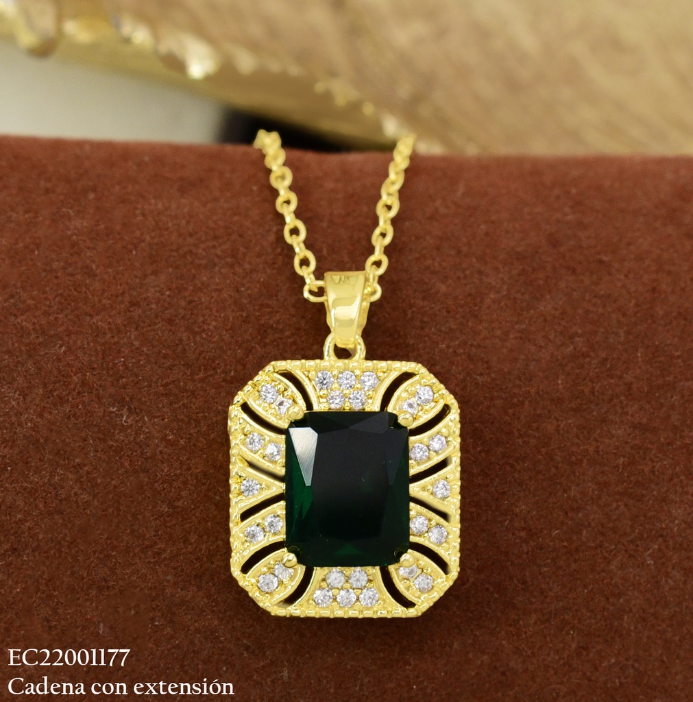 CADENA RECT. ZIRC. VERDE CE783-445 012026