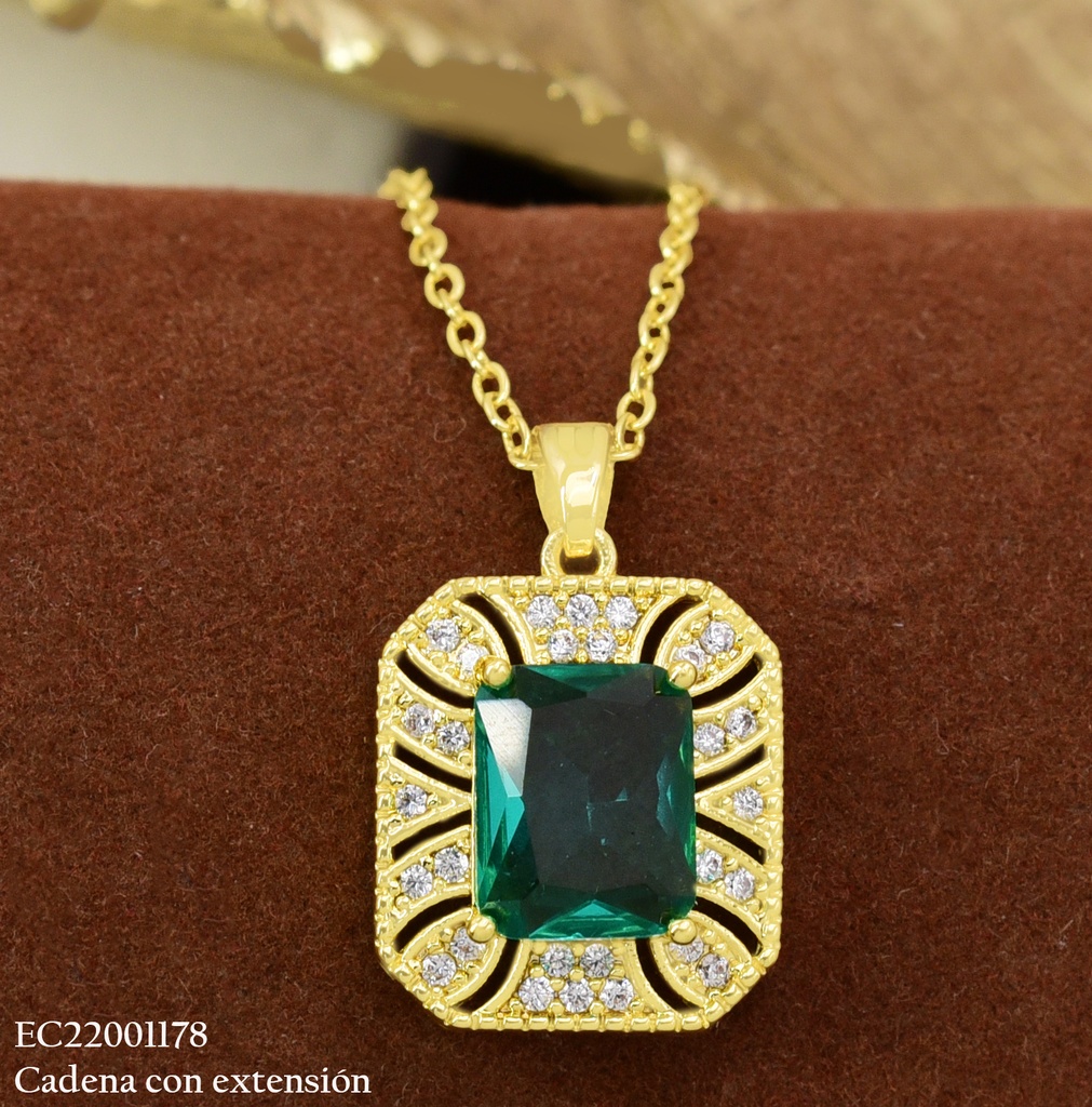 CADENA RECT. ZIRC.TURQUESA CE784-445 012026