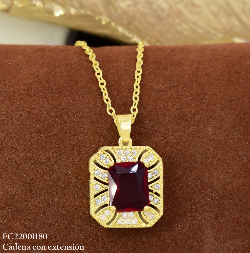 CADENA RECT. ZIRC. ROJO CE786-445 012026